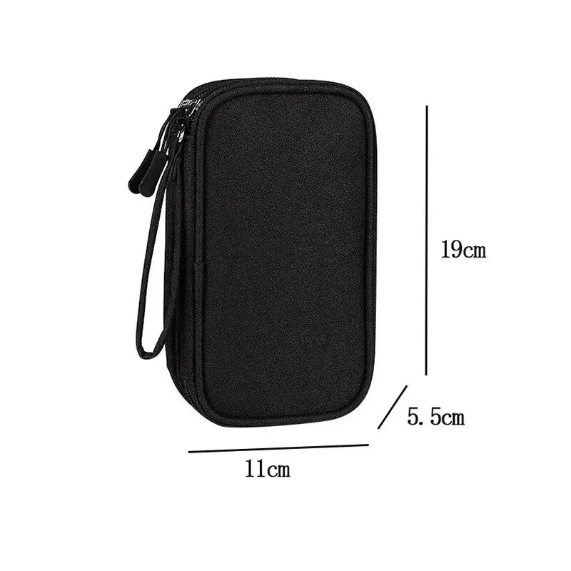 (1pc)Digital Accessory Storage Bag Power Supply Hard Drive Protective