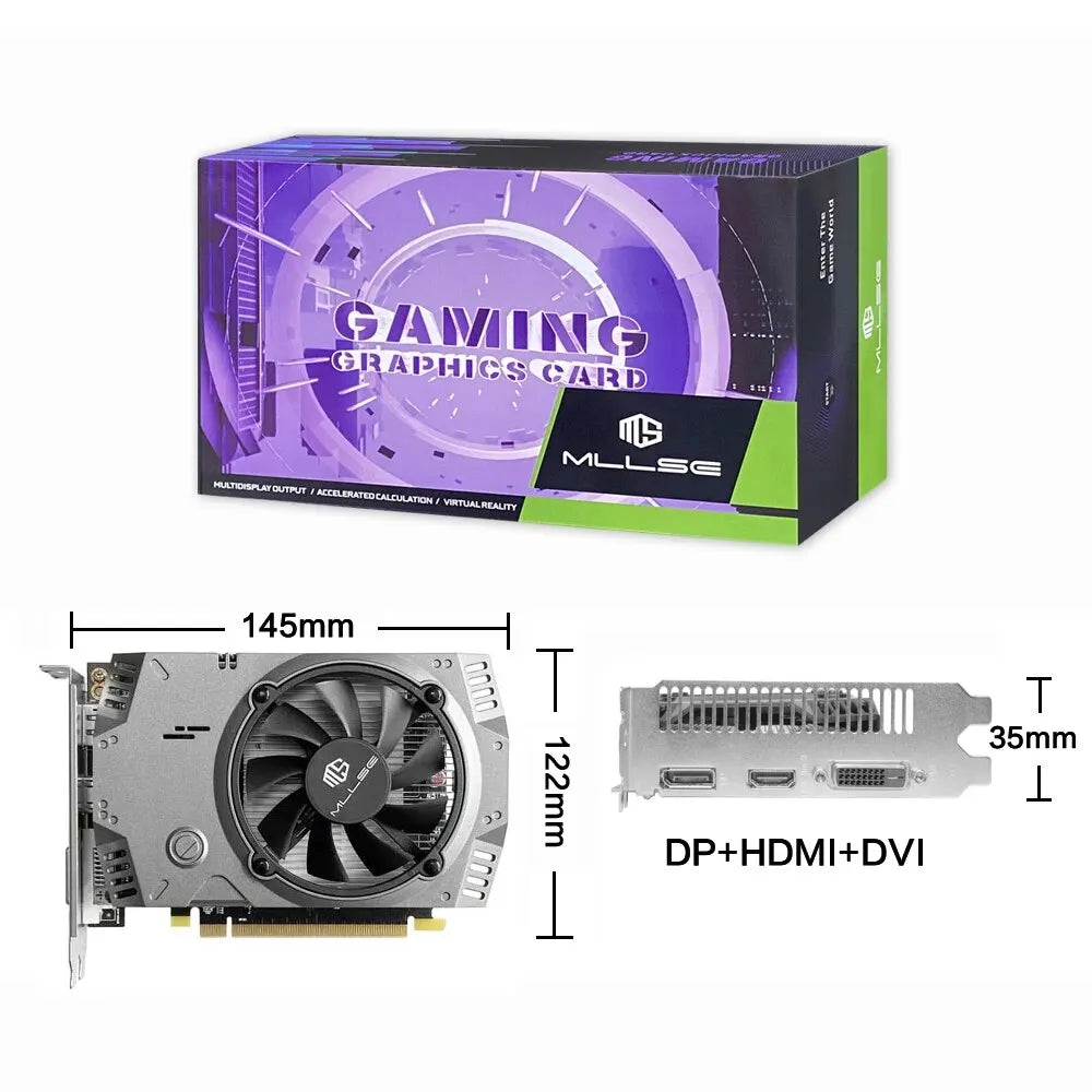 MLLSE AMD RX 550 4GB Graphics Card GDDR5 128Bit DVI HDMI DP PCI-E 3.0