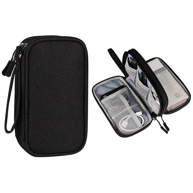 (1pc)Digital Accessory Storage Bag Power Supply Hard Drive Protective